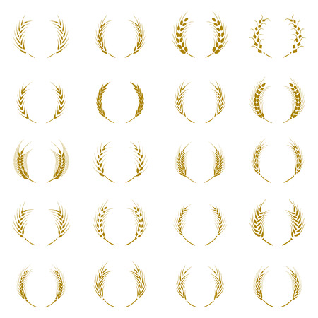 Gold laurel wreath - a symbol of the winner.のイラスト素材