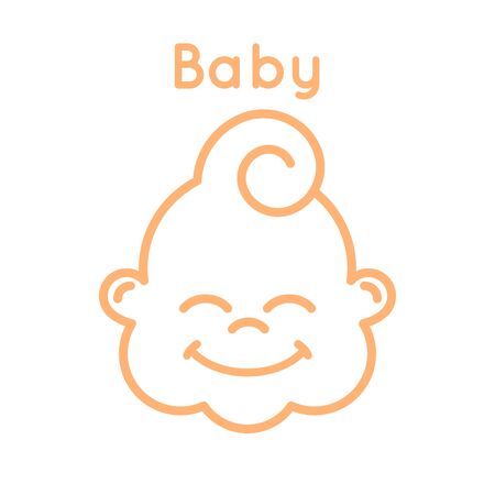 Happy boy, web icon. vector design.のイラスト素材