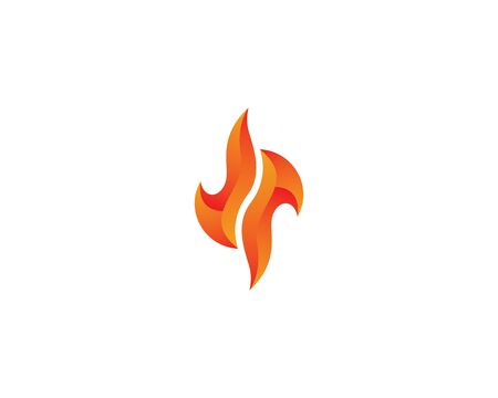 Fire flame logo template vector icon Oil, gas and energy logo conceptのイラスト素材