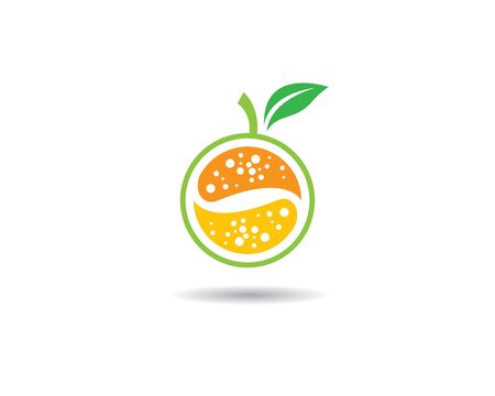 Orange logo template vector icon illustration designのイラスト素材