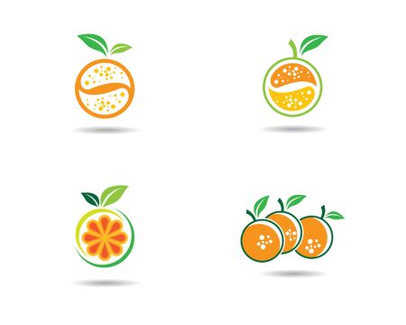 Orange logo template vector icon illustration designのイラスト素材