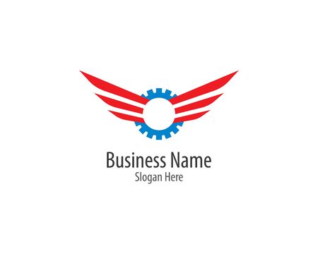 Wing logo template symbol icon illustration designのイラスト素材