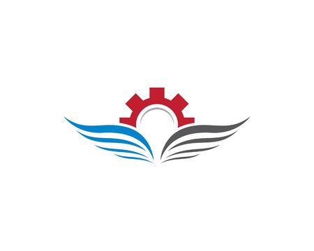 Gear logo template vector icon illustration designのイラスト素材