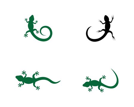 Lizard logo template vector  icon illustration designのイラスト素材