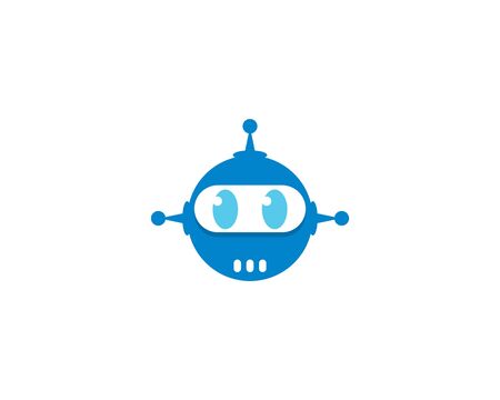 Robot logo template vector icon illustration designのイラスト素材