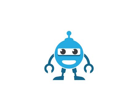 Robot logo template vector icon illustration designのイラスト素材