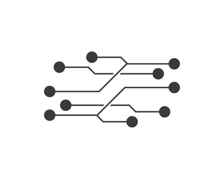 Circuit logo template vector icon illustration designのイラスト素材