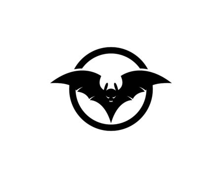 Bat logo template vector icon illustration designのイラスト素材