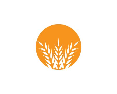 Agriculture wheat logo template vector icon designのイラスト素材