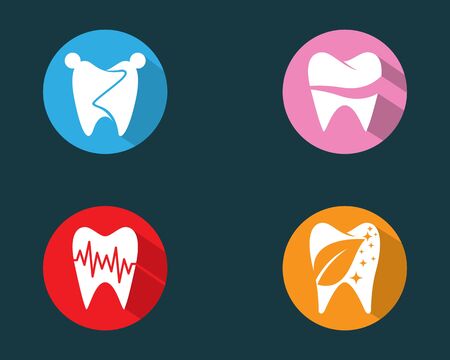 Dental logo template vector illustration icon designのイラスト素材