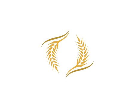 Agriculture wheat logo template vector icon design のイラスト素材