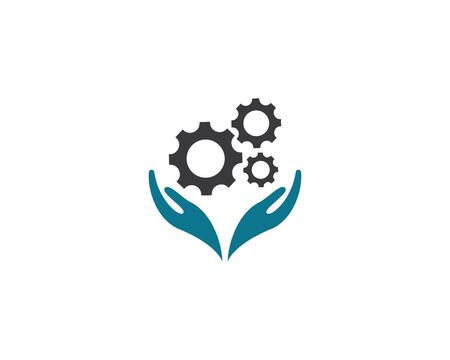 Gear logo template vector icon illustration designのイラスト素材