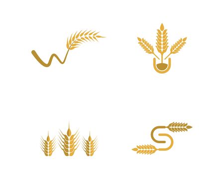 Agriculture wheat  template vector icon designのイラスト素材