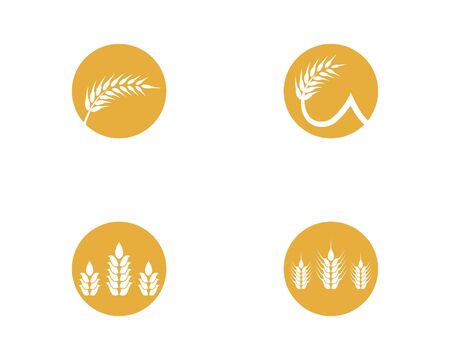 Agriculture wheat  template vector icon designのイラスト素材