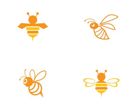 Bee logo vector icon illustrationのイラスト素材