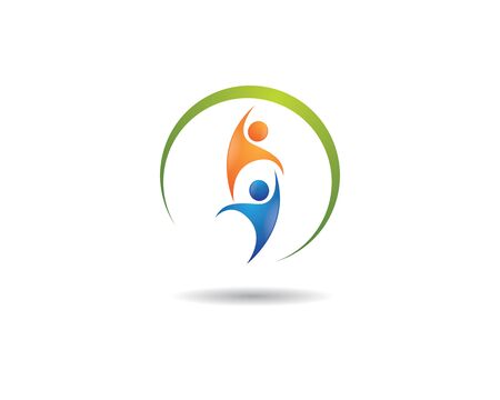 Healthy life logo template vector icon illustration designのイラスト素材