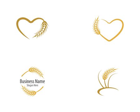 Agriculture wheat logo template vector icon designのイラスト素材
