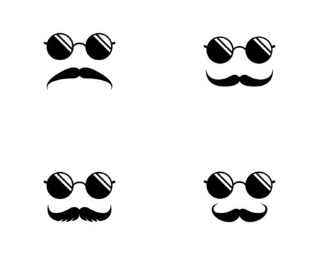 Mustache logo icon illustrationのイラスト素材