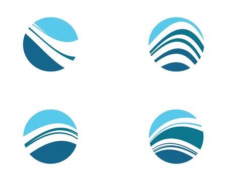 Water wave logo vector icon illustration designのイラスト素材