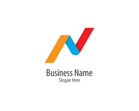 N letter logo vector icon illustration designのイラスト素材