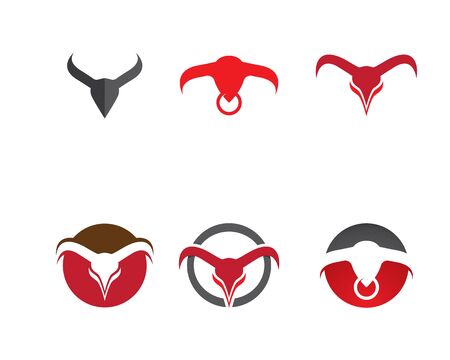 Bull logo template vector icon illustration designのイラスト素材