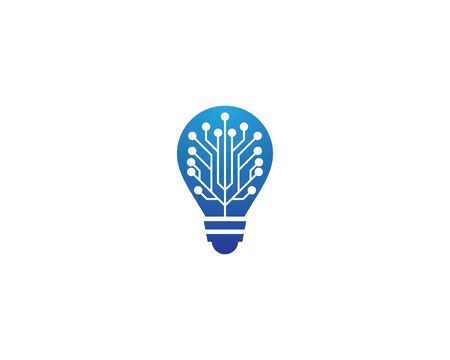 Lightbulb logo template vector icon illustration designのイラスト素材