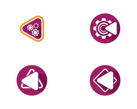 Play logo icon illustrationのイラスト素材