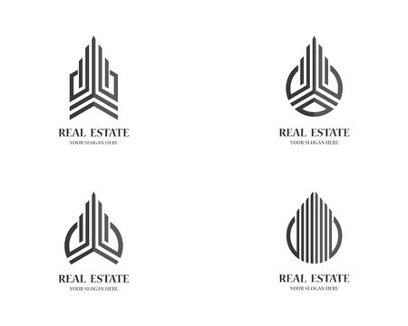 Real estate logo icon illustrationのイラスト素材