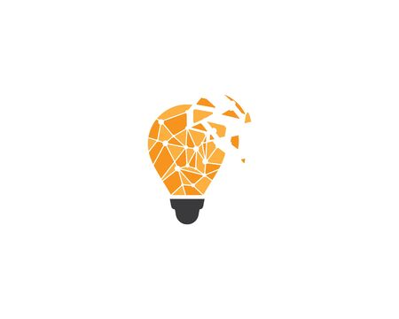 Lightbulb logo template vector icon illustration designのイラスト素材