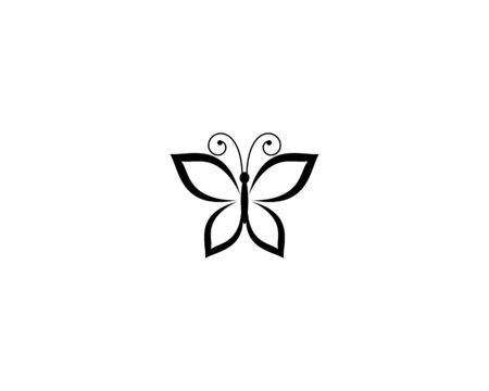 Butterfly logo template vector icon illustration designのイラスト素材