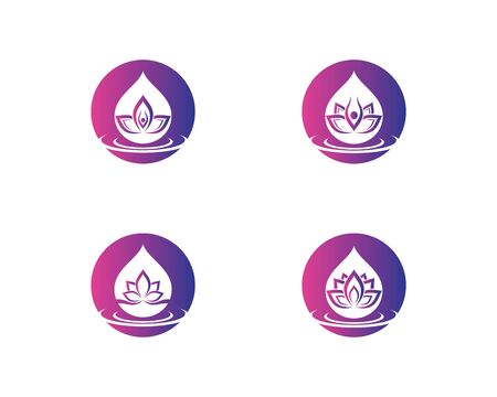 Beauty flowers logo template vector iconのイラスト素材