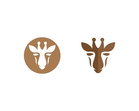 Giraffe  logo template vector icon illustration designのイラスト素材