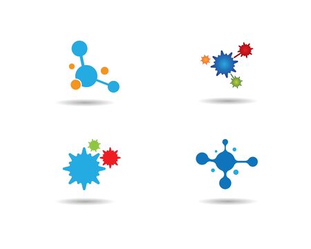 Molecule logo template vector icon illustration designのイラスト素材