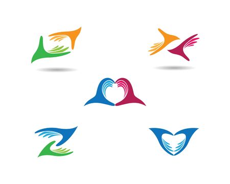 Hand care logo cemplate vector icon illustrationのイラスト素材