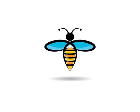 Bee logo vector icon illustration designのイラスト素材