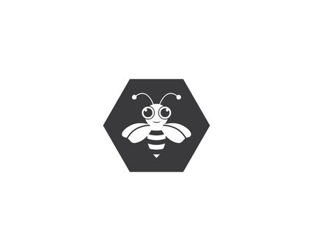 Bee logo vector icon illustration designのイラスト素材