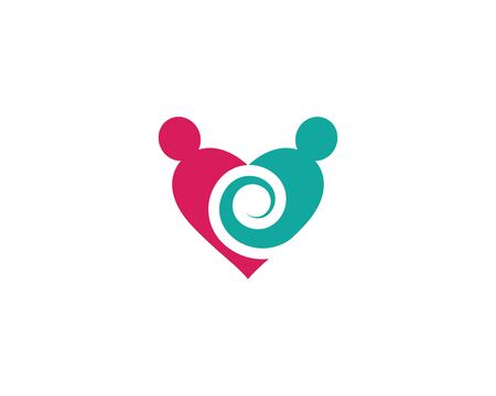 Adoption and community care logo template vector icon illustration designのイラスト素材