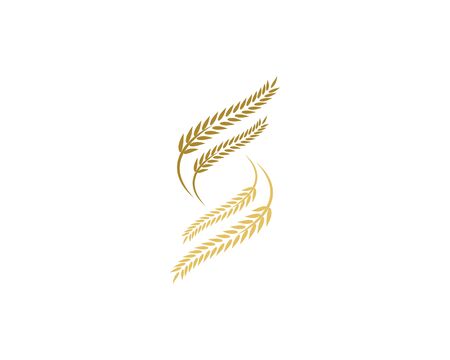 Agriculture wheat logo template vector icon designのイラスト素材