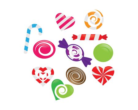 Candy vector icon illustration designのイラスト素材