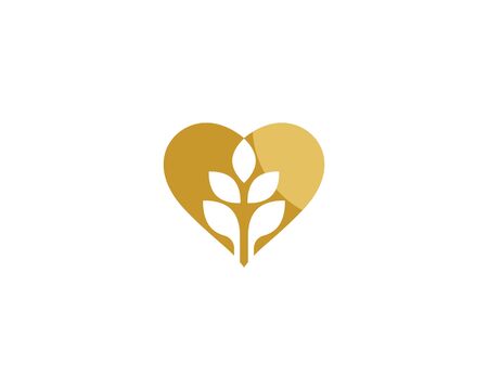 Agriculture wheat logo template vector icon designのイラスト素材