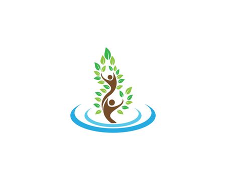Tree logo template vector icon illustration designのイラスト素材