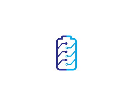 Battery charger logo iconのイラスト素材