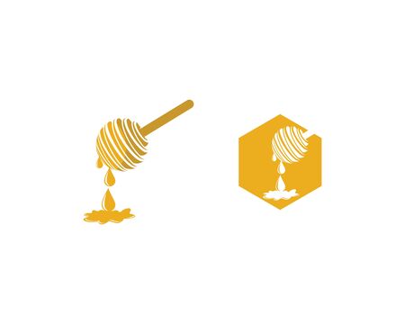 Honey logo template vector icon illustration designのイラスト素材