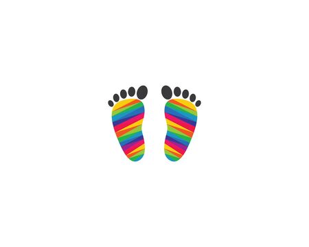 Foot therapist logo vector icon illustrationのイラスト素材