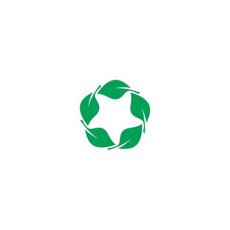 Leaf logo template  vector icon illustrationのイラスト素材