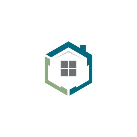 Property logo template vector icon illustration designのイラスト素材