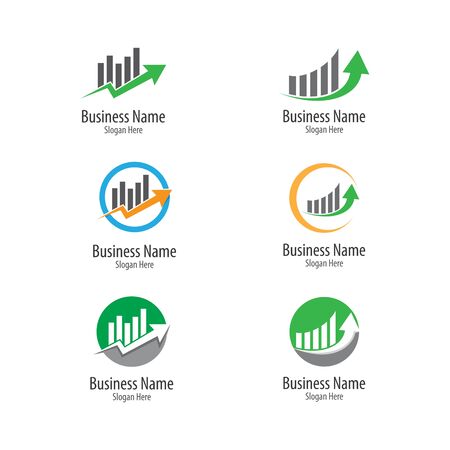 Business finance logo template vector icon illustrationのイラスト素材