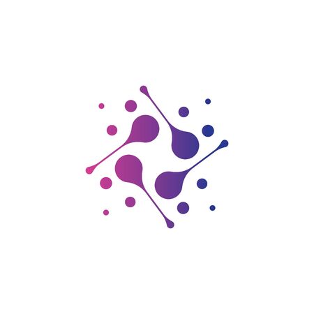 Molecule logo template vector icon illustration designのイラスト素材