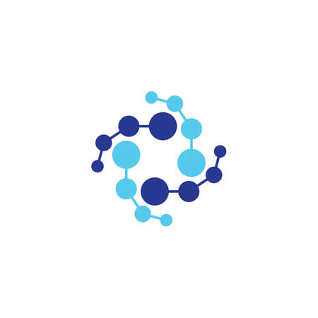 Molecule logo template vector icon illustration designのイラスト素材