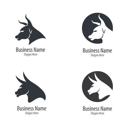 Bull logo template vector icon illustration designのイラスト素材